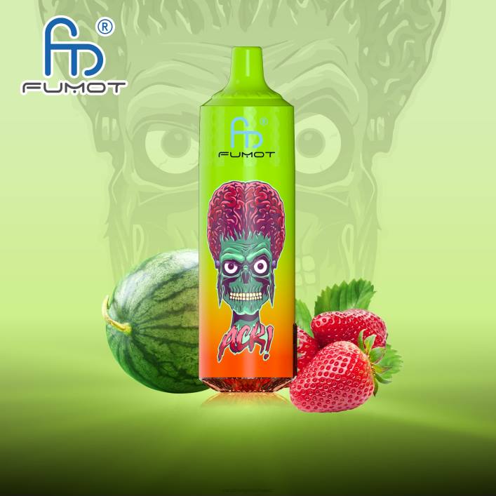 Fumot RandM Vape | Fumot RandM Tornado 00P2200 9000 Pro Vape-Gerät mit Akku und E-Juice-Display Version 1 erstklassige Erdbeer-Wassermelone